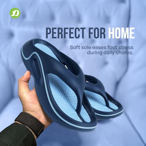 Image of DOCTOR EXTRA SOFT Men's Premium Slippers with Soft Acupressure Foot Massager for Adult | Comfortable & Light Weight| Stylish & Anti-Skid | Casual Waterproof & Everyday Flip Flops for Gents & Boys D-544