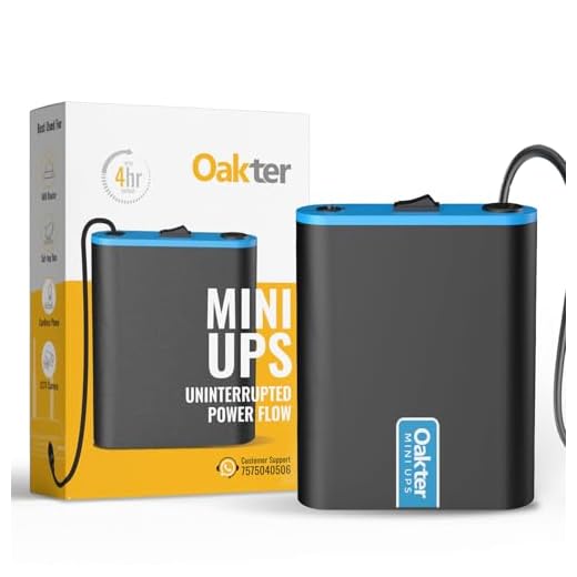 Oakter Mini UPS for 12V WiFi Router UPS Power Backup Inverter for WiFi Router During Power Cuts | Current & Surge Protection | Deep Discharge Protection