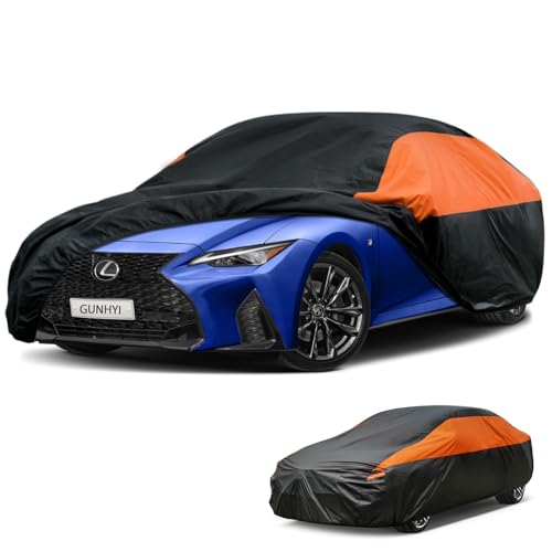 Image of GUNHYI Car Cover Custom Fit Lexus is Waterproof All Weather for Automobiles, Lightweight Full Exterior Cover, Outdoor Rain Sun UV Dust Snow Wind Protection.