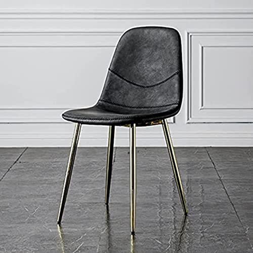Chaise de salle à manger moderne en cuir pour salon et balcon