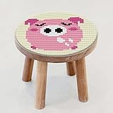 Riegel-Needlework-Stickkompeteppich, Teppich-Riegel-Haken-Kit, unfertiger Häkel-Teppich, Häkeln-Handwerk Handwerk for Kinder (11 * 11 Zoll) (Color : Pink, Size : 11 * 11 inches)