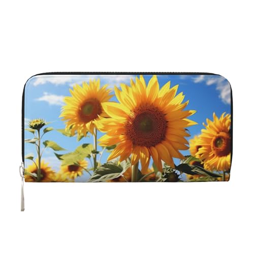 Beau portefeuille pour femme et fille, le cadeau idéal avec motif tournesol