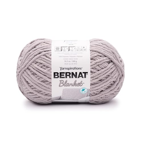 Image of Bernat Blanket BB Sea Gull Gray Yarn - 2 Pack of 10.5oz /300g - Polyester - #6 Super Bulky - 220 Yards - Knitting & Crochet