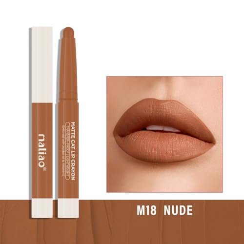 Image of Maliao Matte Cat Lip Crayon: Transfer-Proof & Lightweight (18-NUDE)