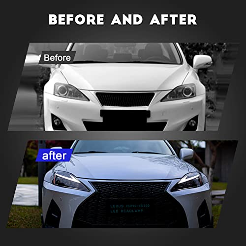 HCMOTIONZ LED Headlights for Lexus IS250/IS350 (2006-2014) with DRL Animation