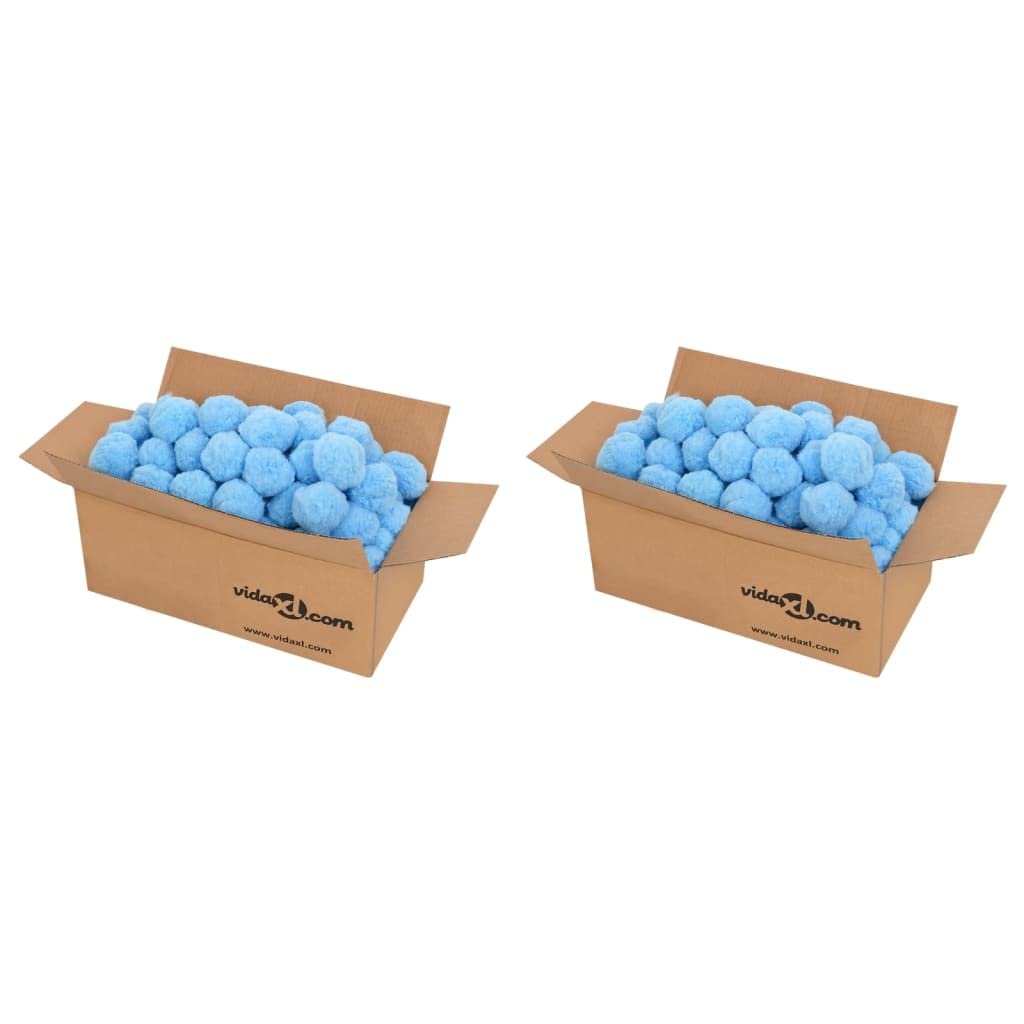 vidaXL Antybakteryjne kulki filtracyjne do basenu, niebieskie, 1400 g
