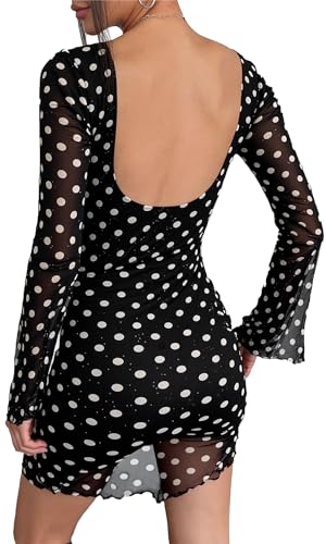 Robe dos nu élégante en tulle pour cocktail et fête chic femme