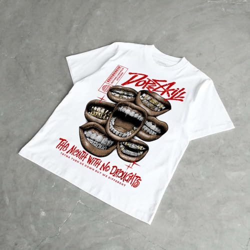 DopeSkill Camiseta estampada Streetwear Hip Hop Hypebeast Street Style Unissex Tênis Cores Combinand