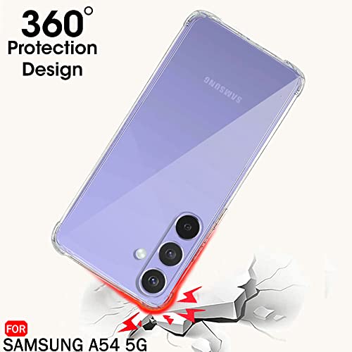 Image of TheGiftKart Crystal Clear Back Cover Case for Samsung Galaxy A54 5G | 360 Degree Protection | Shock Proof Design | Transparent Back Cover Case for Samsung Galaxy A54 5G (Silicone | Transparent Bumper)