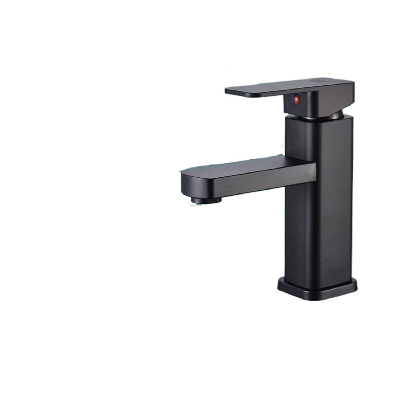 Robinet de lavabo salle bains en acier inoxydable noir anti-calcaire pour eau chaude/froide