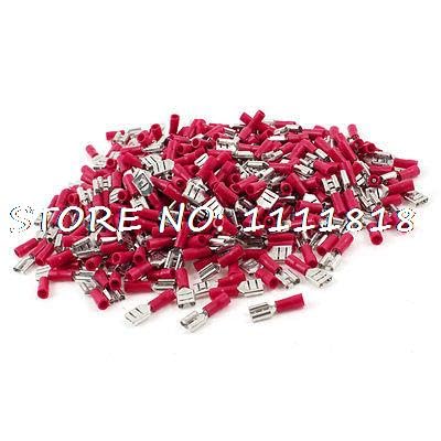 1000 Pcs Insulated Female Spade Wiring Terminals FDD1-250 for AWG 22-16 Wire