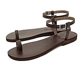Men Sexy Leather Sandals, Toe Ring, Barefoot Style Ankle Strap Sandals - DREAM