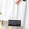 XFSRG Pochette Femme Brillante Plissés Élégant Enveloppe Soirée Clutch avec Chaîne Détachable pour Fête Mariage(Noir) #4