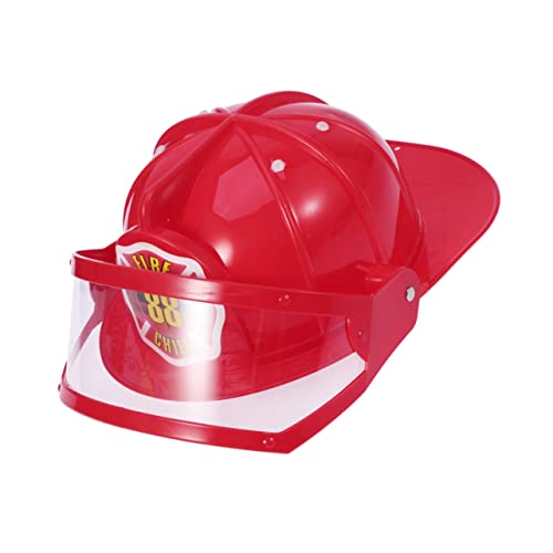 Vaguelly Pvc Kids Hat Fire Safety Helmet Toy Educational Construction Toy Role Play Hat