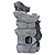 FountJoy 36.61'' H Outdoor Garden Water Fountain with LED Lights 2 Bears Climbing Rock 5-Tier Cascading Waterfall Freestanding Water Feature for Yard, Lawn, Patio or Indoor Decor