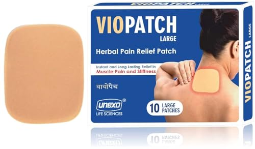 Viopatch Herbal Pain Relief Patch Large - Pack of 10 Patches | Instant Relief from Muscular Pain & Joint Pain| Natural Pain Relief Patches | No Side Effects