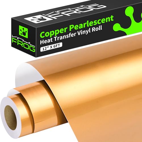VINYL FROG Matte Metallic Heat Transfer Vinyl Roll 12' x6ft Metallic...