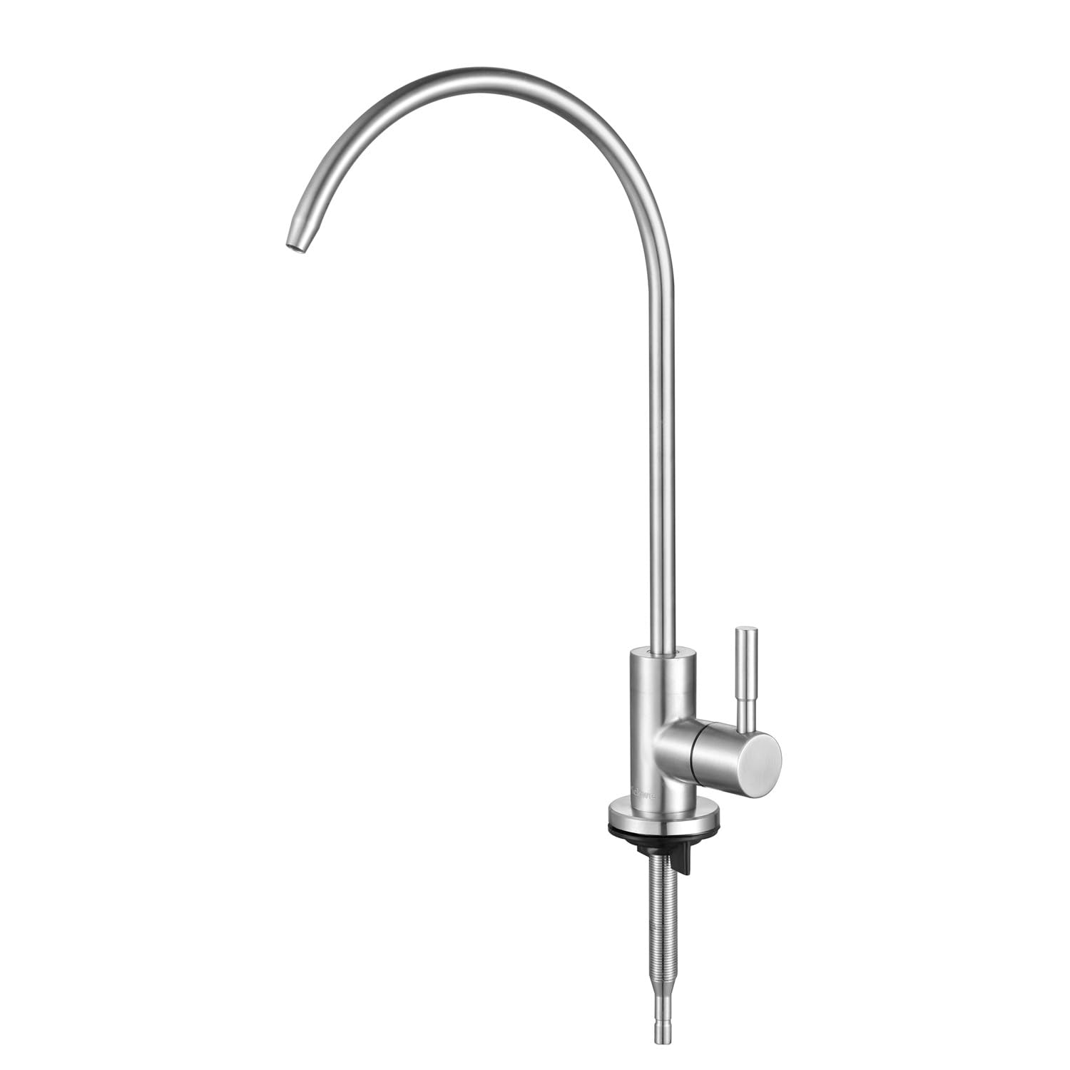 Grifo de filtro de agua RO sin espacio de aire, grifo de bebida de agua potable para sistemas de ósmosis inversa, sistema de filtración de agua, acero inoxidable 304 (níquel cepillado)