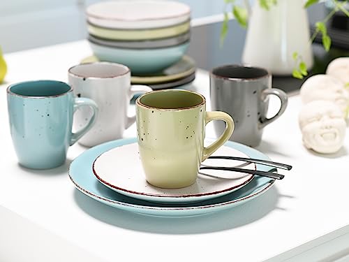 Foto von CreaTable, 22234, Serie FASHION, 16-teiliges Geschirrset für 4 Personen, Kombiservice aus Steinzeug, spülmaschinen- und mikrowellengeeignet, Qualitätsproduktion