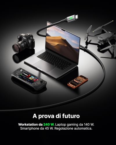 INIU 240W Cavo USB C a USB C, [2-Pezzi 2m] Cavo USB Ricarica Rapida - Immagine 2