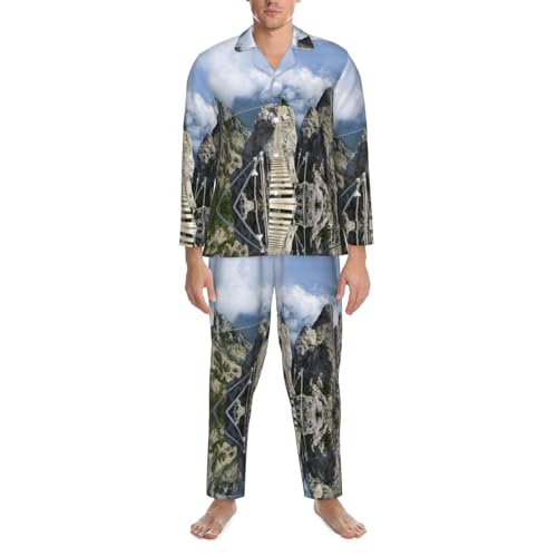 Pyjama pour homme haut à manches longues et bas vêtements de nuit de qualité supérieure noir