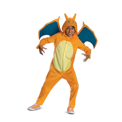 Disguise Pokémon Charizard Costume for Kids, Official Charizard Pokémon Hooded Jumpsuit3