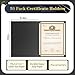 50 Packs Certificate Holders, Black Certificate Covers, Diploma Holders, Certificate Folders with Gold Foil Border for Letter Size 8.5