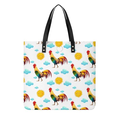 Tote bag pour voyage Coq Mignon, le sac de cabine spacieux de 39x39cm