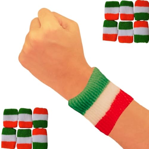 India Tricolor Wristband - Set of 6, Tiranga Indian Wrist Band Tr...