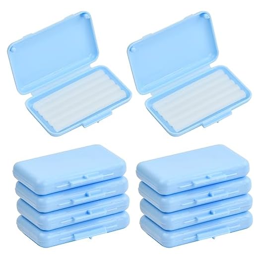 Vesaneae 10 Cajas Cera Dental para Ortodoncia, 50 Tiras Cera Brackets, Cera de Dientes para Ortodoncia, Cera Ortodóntica, Cera de Bucal Alivio para Aliviar la Irritación y el Dolor, Sabor a Menta