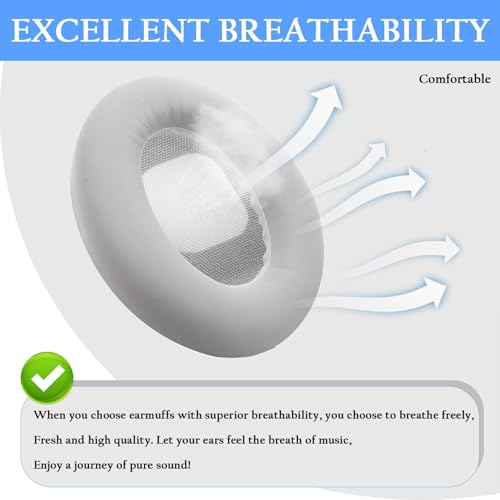 Adhiper Almohadillas de Repuesto para Auriculares Bose QC Ultra de Cuero de Proteína Suave con Espuma de Memoria miniatura 5