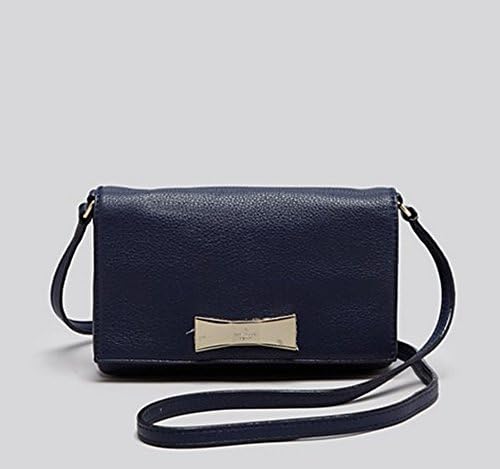 Kate Spade New York Maple Street Lanett Bow Crossbody Leather Small Navy Blue Bag