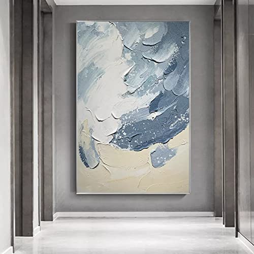 Peinture abstraite moderne sur toile decoration salon et chambre sans cadre
