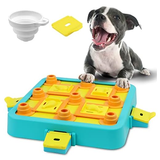 QLOUNI Juguetes Interactivos para Perro, Juguete Rompecabezas Perro con 3 Niveles de Dificultad, Dispensador de Premios para Perro, Juguete de Alimentación Lenta para Perro Pequeños, Medianos, Grandes