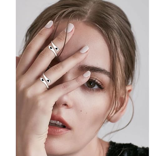 ZOEXUE 925 Sterling Silver Inspirational Jewelry Rings Adjustable Ring Personality Encouragement Gift for Teens Women3