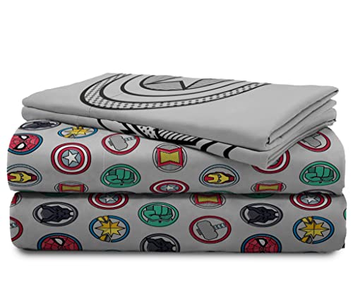 Jay Franco Marvel Avengers Pop 7 Piece Full Size Bed Set - Includes Comforter & Sheet Set - Super Soft Fade Resistant Microfiber (Official Marvel Product) #TOP7