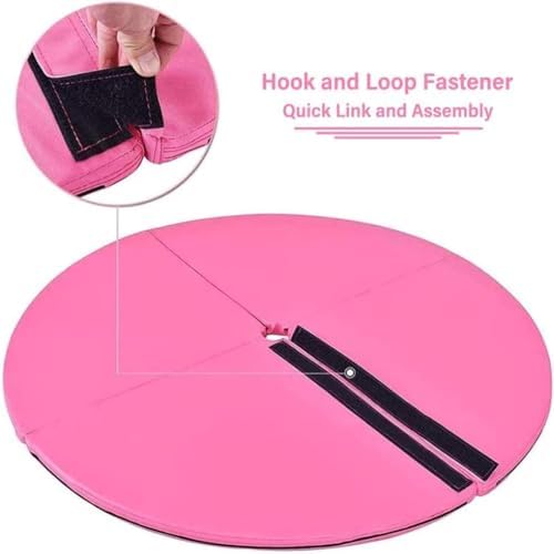 Folding Pole Dance Crash Mat - EPE Foam Safety Padding with PU Leather Non-Slip Cover for Yoga, Gymnastics, Exercise Protection, and Fitness Training