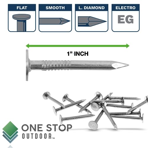 One Stop Outdoor OSRN-01IN 500 Pack) 1 Inch - Galvanized Roofing Nails Professional Grade thumb #1