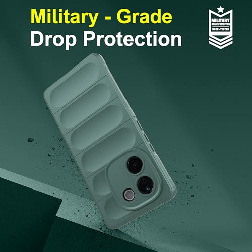 Image of Zapcase Back Case Cover for Poco M7 Pro 5G | Compatible for Poco M7 Pro 5G Back Cover | Liquid Silicon Magic Case with Camera Protection | Dark Green