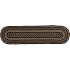 VHC Brands Farmhouse Primitive Jute Black Striped Oval Table Runner Decor 13×48