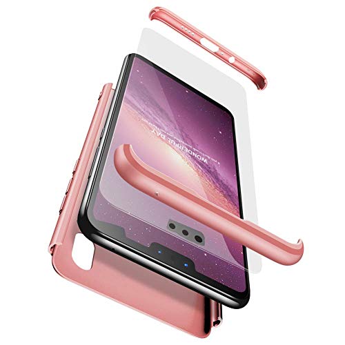 sigua Funda Compatible para Xiaomi Mi A1/Mi 5X Carcasa Caja Material de PC a Prueba de Golpes Caja Ultra-Delgado Anti-Golpes Caso,con Caja de Regalo [2X Vidrio Templado] Oro Rosa