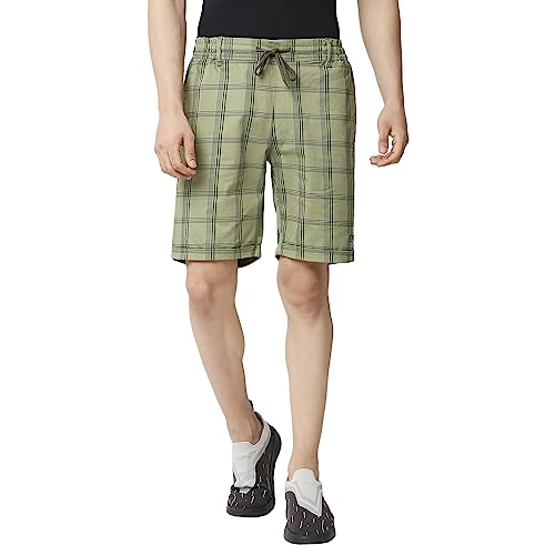 Image of Thomas Scott Men's | Checks | Chino Shorts | Regular Fit | Linen Blend | Above Knee | Casual Short