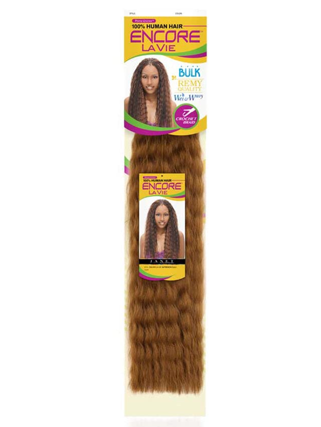 Miniatura 2 de JANET COLLECTION Encore Lavie Super French Bulk - Trenza de ganchillo - 100% cabello humano Remy - 16 pulgadas (paquete de 2, 1)