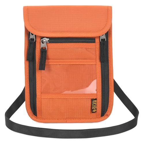 Image of Neck Wallet Lightweight RFID Blocking Waterproof Travel Pouch Passport Wallets for Women Men