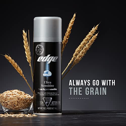 Edge Shave Gel For Men, Ultra Sensitive With Colloidal Oatmeal, (6 Pack) - Shaving Gel For Men That Moisturizes, Protects And Soothes To Help Reduce Skin Irritation #TOP2