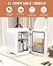 FANSEXPERT Mini Fridge for Bedroom, 4 Liter/6 Can Skincare Fridge With LED Mirror,12v AC/DC Cooler & Warmer Portable Small Refrigerator for Drinks, Makeup, Dorm, Office and Car(White)