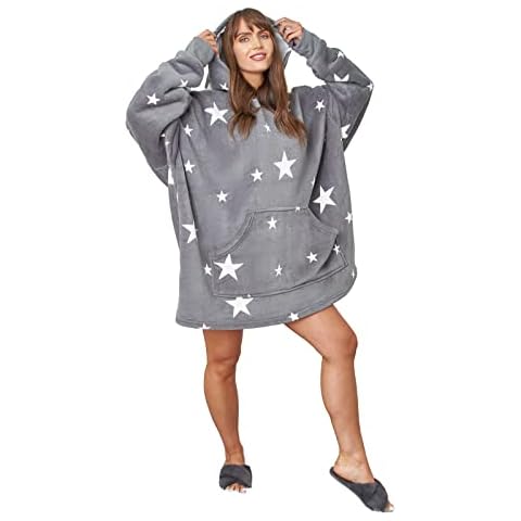Dreamscene Star Print Oversized Blanket Hoodie Cover