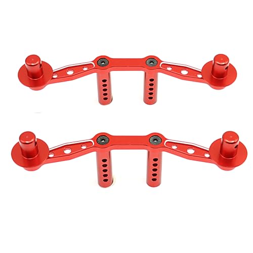 Mesimsple Alloy Mojave 4S Front Rear Body Mount ARA320740 for Arrma 1/8 Mojave 4X4 4S BLX Body Plate Upgrades Parts Red