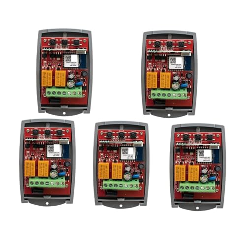 Abrepuertas automático, interruptor inteligente Universal RF puerta de garaje abridor controlador 433mhz 7-250V receptor externo de 2 canales(5PCS AC 85-250V)