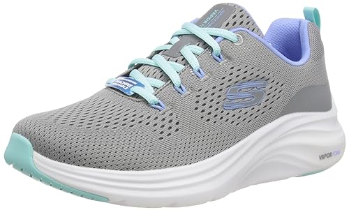 Skechers Womens Vapor Foam Running Shoes - Fresh Trend 150024-GYTQ 6 Gray/Turquoise,3 UK (4 Us)